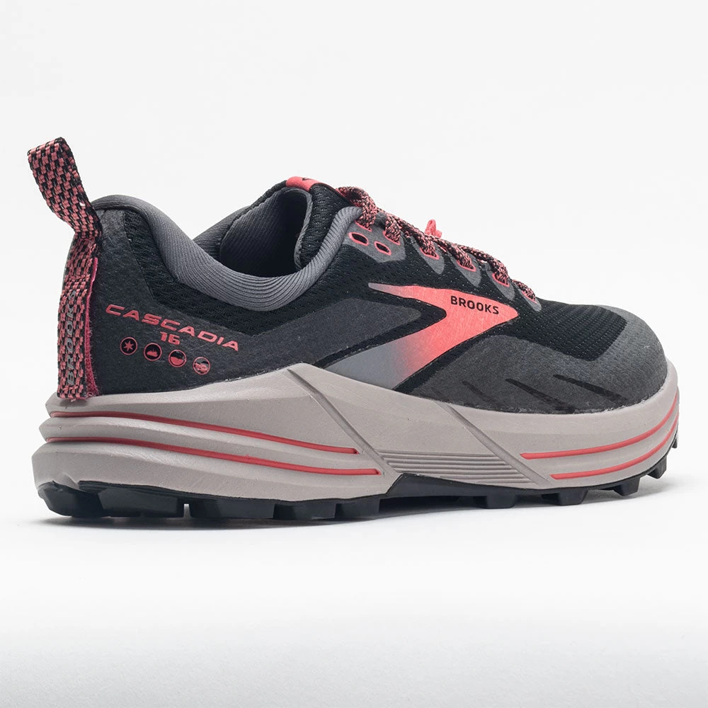 Brooks Cascadia 16 GTX Women's Black/Blackened Pearl/Coral 8 Brooks Cascadia 16 GTX Women's Black/Blackened Pearl/Coral - Image 6
