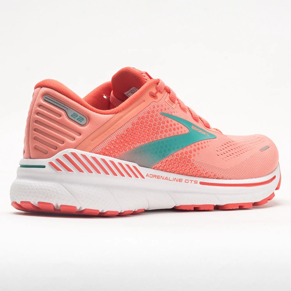 Brooks Adrenaline GTS 22 Women's Coral/Latigo Bay/White 8 Brooks Adrenaline GTS 22 Women's Coral/Latigo Bay/White - Image 6