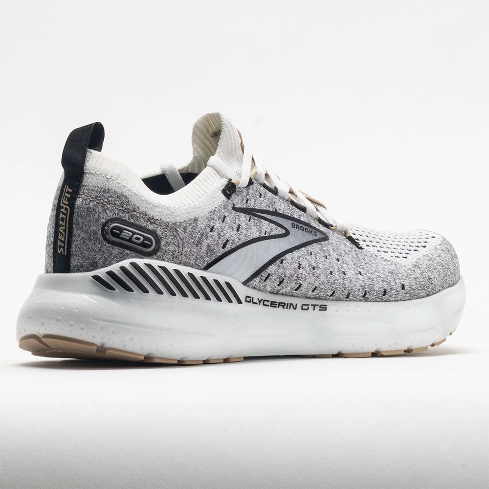 Brooks Glycerin StealthFit GTS 20 Women's White/Black/Cream 8 Brooks Glycerin StealthFit GTS 20 Women's White/Black/Cream - Image 6