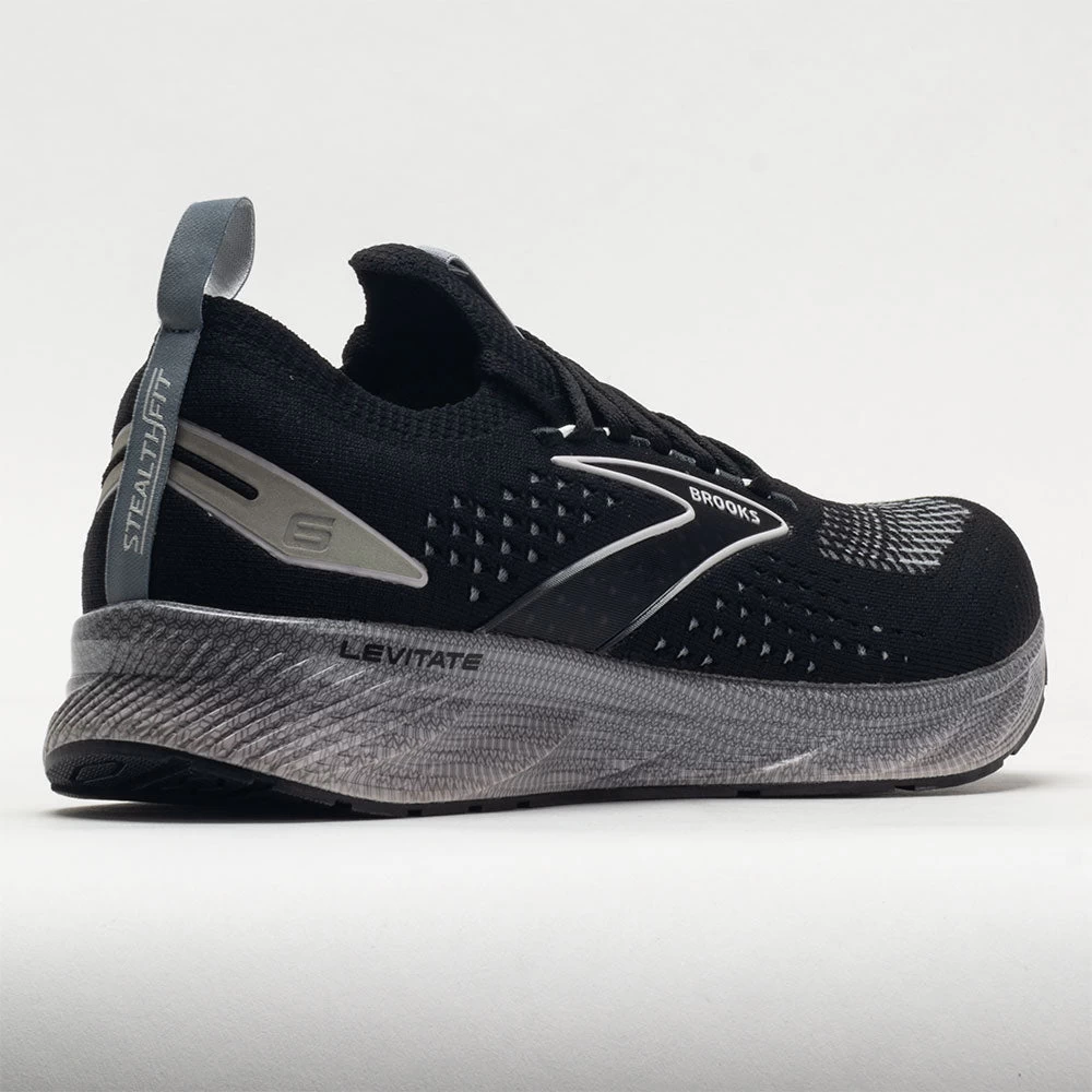 Brooks Levitate Stealthfit 6 Men's Black/Grey/Oyster 8 Brooks Levitate Stealthfit 6 Men's Black/Grey/Oyster - Image 6